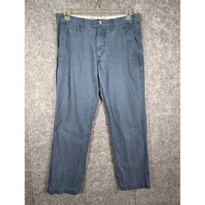 Eddie Bauer Chino Pants Flat Front Men's Size 34x32 Blue Casual Classic Preppy